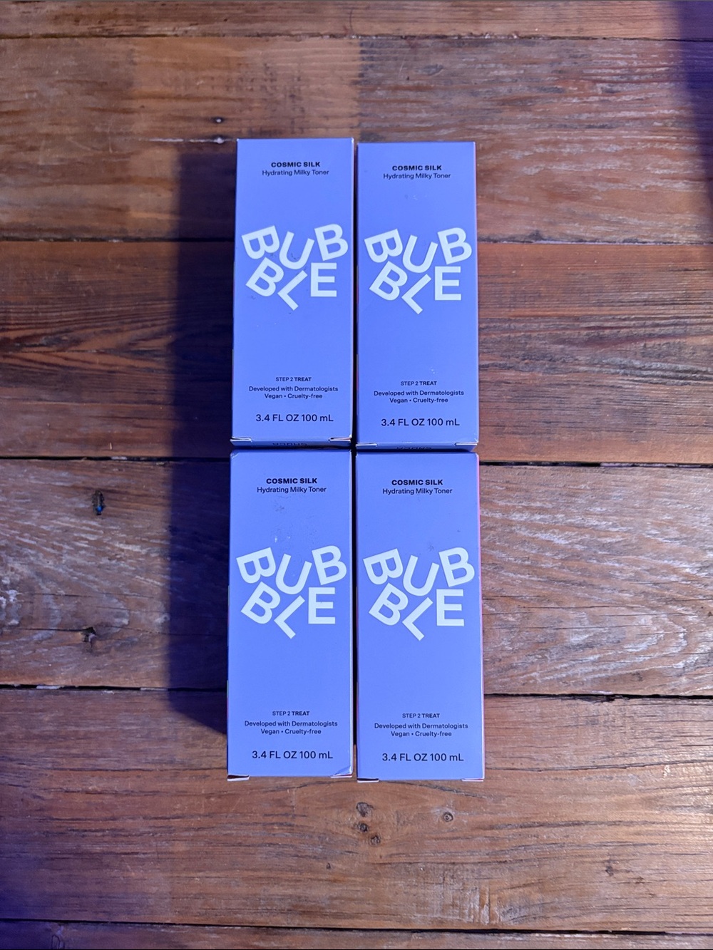 Bubble Cosmic Silk Hydrating Milky Toner 3.4 oz / 100 mL Bundle of 4 NIB